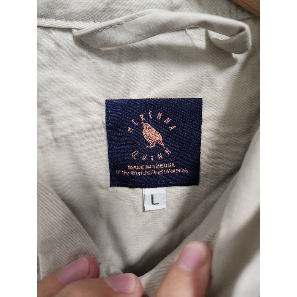 McKenna Quinn khaki 5 button short sleeve shooting shirt L - Picture 3 of 4
